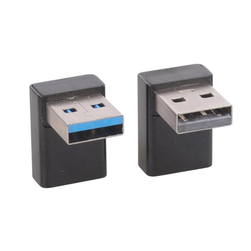 2 Piece 90 Degree USB To USB C Adapter USB3.0 Male To Type C Female Converter Charging Converter Support Data Transfer