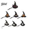 Pet Holiday Outfit Accessory Halloween Cat Witch Hat Fun Hat with Adjustable Elastic Strap Cartoon Ghost Pumpkin Bat Skull for Cats Small
