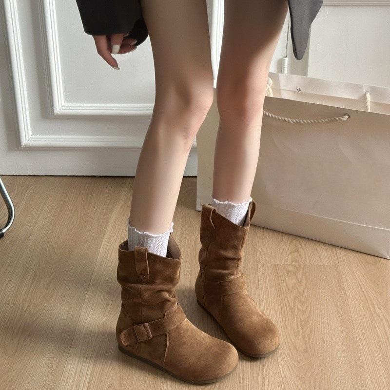 Birkenstock Short Boots Women s Year Martin Boots Versatile Skinny Skirts Stacking Boots 40