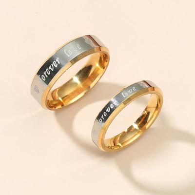 Stainless Steel Forever Love Couple Ring Set