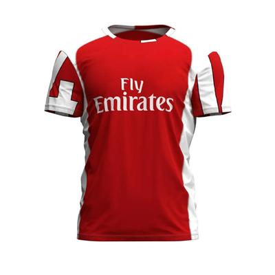 2026 Hot Sale Fly Emirates Red White 3D Print Soccer Jersey Men's Casual Short