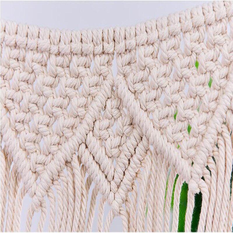 Macrame Wall Art Hand-made Dyed Cotton Wall Hanging Tapestry and Lace Home Decor Home Decoration