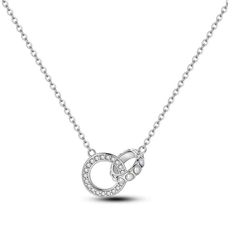Original 925 Silver Necklace For Women Class Style Heart Shape Romantic Style High Quality Women Necklace Jewelry Gift
