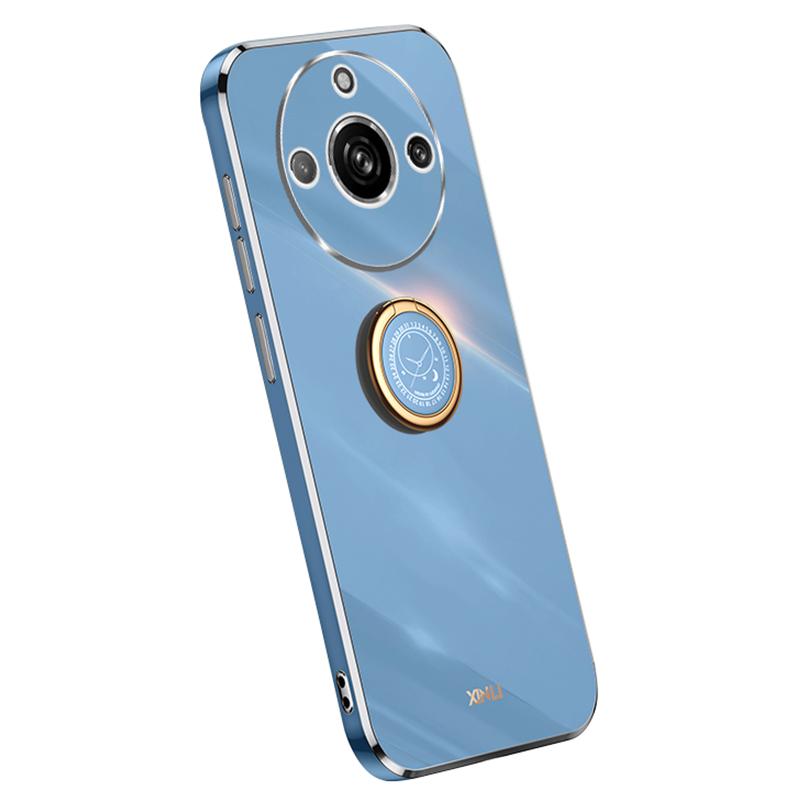 

XINLI Phone Case for Realme 11 Pro 5G/11 Pro+ 5G Electroplated TPU Back Cover with Ring Kickstand Blue