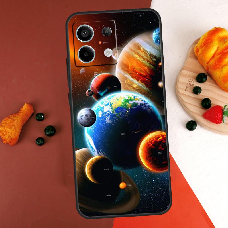 Space Solar System Planets Universe Case For Xiaomi Redmi Note 14 Pro 9 10 11 12 13 Pro 10S 11S 12S Redmi 13C 10C 12C 14C Coque