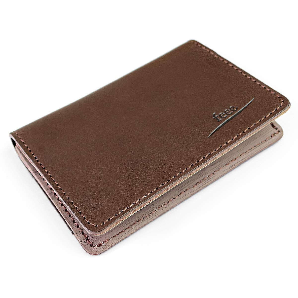 

feee Business Card Holder Genuine Leather Tochigi Leather x Natural Wood Simple Card Case Made in Japan [FEE] Men s Women s [OUTSIDELEATHER]