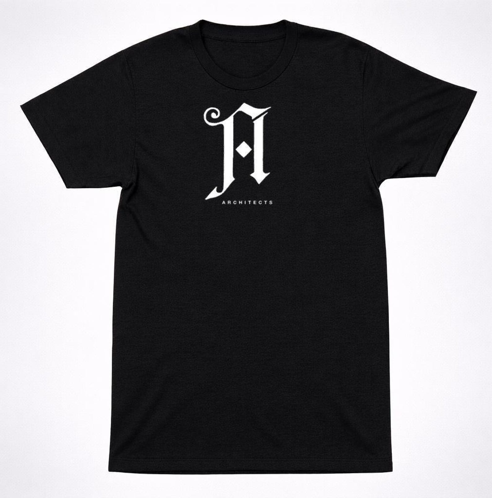Architects Logo Modern Heavy Music Band Tee - Minimalist Shirt - Metalcore Hardcore Style, Cotton, Unisex Wear S