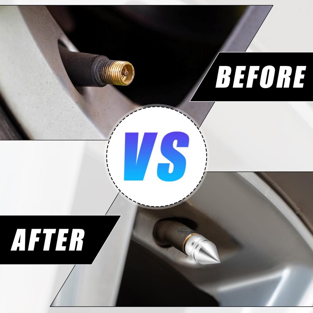 uxcell Tire Valve Cap, Tire Valve Stem Cap, Dust Valve Cap, For Motorcycles Wheels,