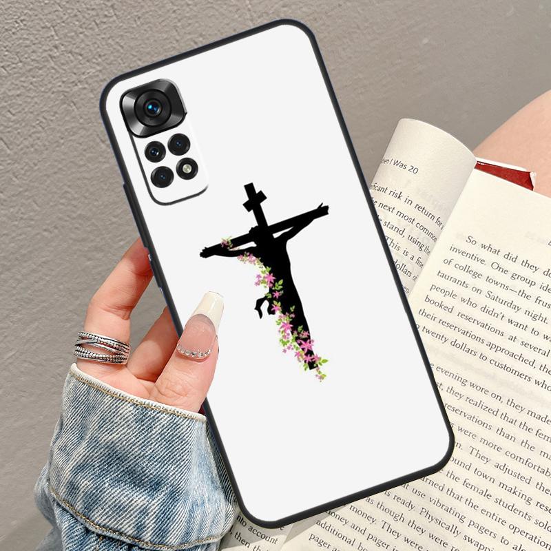 Jesus Christ Cross Phone Case For Xiaomi Redmi Note 14 13 Pro 9 10 11 12 15 Pro Plus 14C 13C 10C 12C 15C Cover