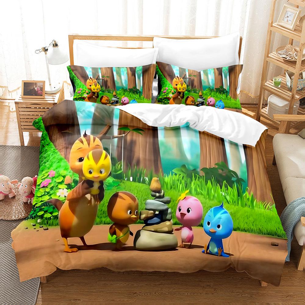 Duvet Cover The Little Pheasants 3D Exquisite Cartoon Digital Print Bedding Set Comforter Bed Youth Home Decor Kids Boys Gift