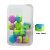 10Pcs Korea Traditional Play Game Gonggi Jack Stone Pebbles Set Box Exercise Colorful Fun Stress Relief Toy