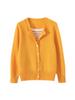 Plus Size Korean Style Wool Striped Two-Piece Cardigan - Slimming Short Autumn/Winter Top