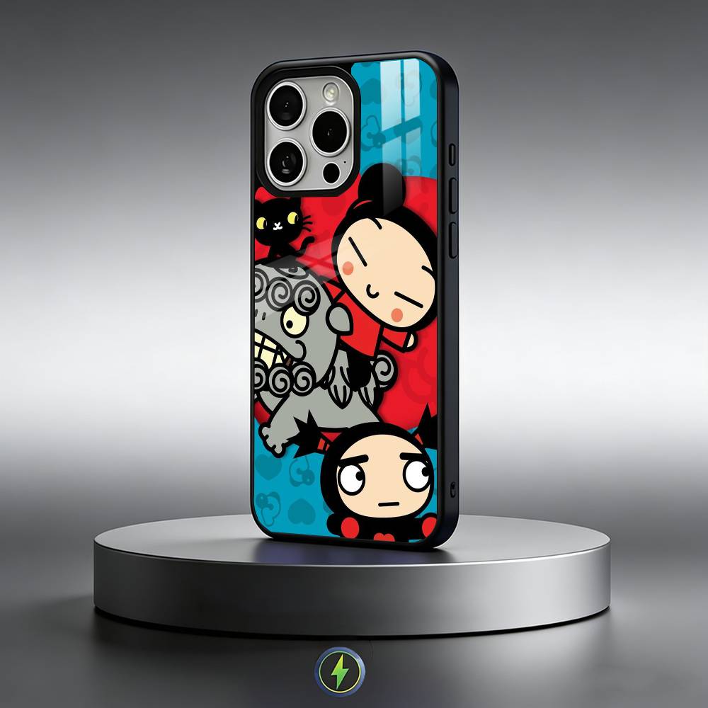 Cute Cartoon Pucca Garu Phone Case For iPhone17,16,15,14,13,12,11 Plus,Pro Max Magnetic For Magsafe Wireless Charging iPhone16PROMAX