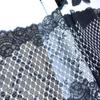 23.5cm wide Black Stretch Spandex Lace, Elastic Mesh Lace Fabric for Lingerie, Bra, Underwear, Sewing & Crafting