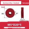 Aluminum Alloy Hand-Tightened Knurled Nut Adjustment Lock Gauge M3-M8