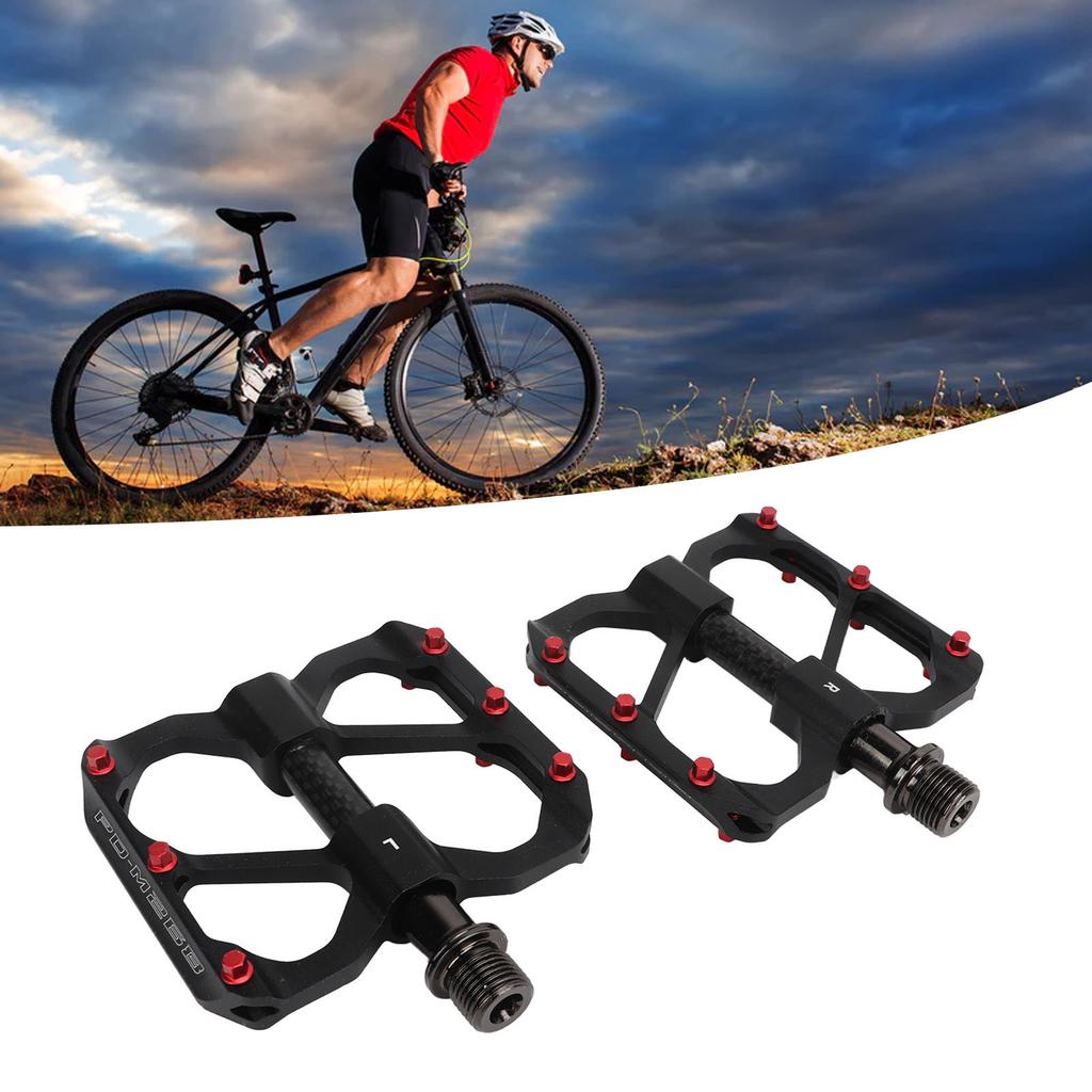 2PCS Road Bike Pedals Aluminum Alloy Anti Slip Lightweight Flat Pedals for Mountain Bike