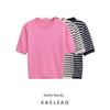 Kaslead New Arrival Women's Clothing Fashion Style Fashionable Versatile Short Sleeve Plain Stitch Basic Tops 3433006