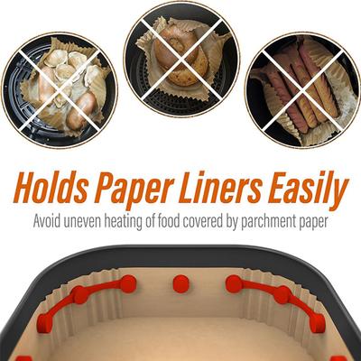 Air Fryer Magnet Silicone Buckle Quick Release Heat-Resistant Silicone Clip Locks Parchment Liner Air Fryer Paper Holder with Magnet