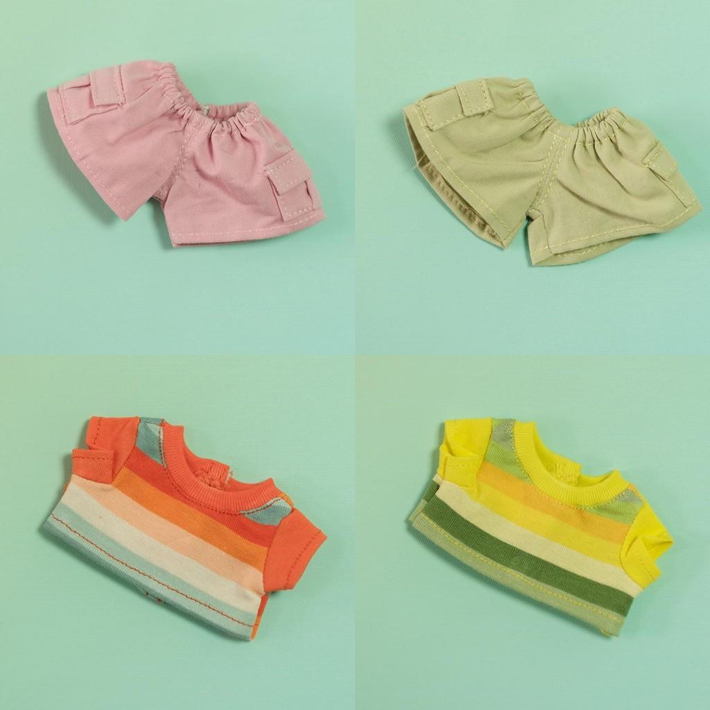 Clothing Plush Toy Clothes Tshirt Work Pant Set For Doll Costume Display