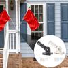 Adjustable RVs Flag Poles Mount 180 Degree Rotation Double Hole Design For Wall And Light Poles Installation Aluminum Alloy