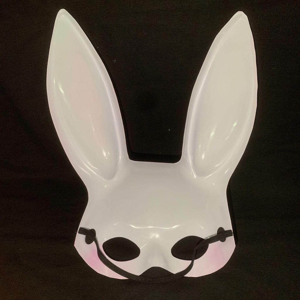 Universal Elastic Pink Rabbit Mask for Adults, Easter Costume with Independent Packaging