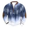 Men's Retro Casual Gradient Printed Sweatshirt