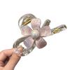 Iridescent Flower Hair Claw Clip for Women - Elegant Korean Style Bun Accessory 2026