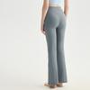 Frühlings- und Sommer-Drapier-Weitbein-Hosen lässige High-Waist-Sport-Geradebein-Hosen figurbetonte lockere Fitness-Hosen elastische Yoga-Hosen Damen