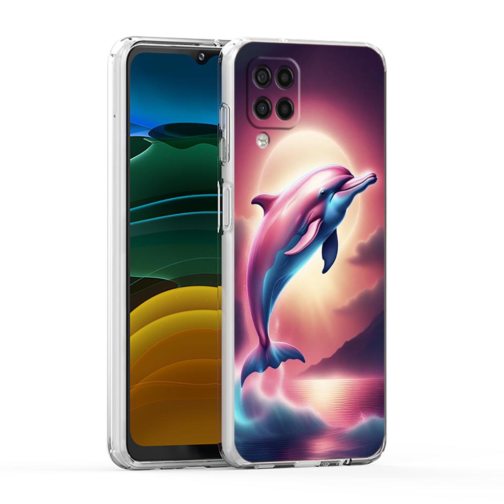 Ozean Tier Delfin TPU Hülle für Samsung Galaxy A25 A23 A22 A52S A52 A55 A72 A51 A71 A41 A31 A13 A11 5G Transparente Handyhülle