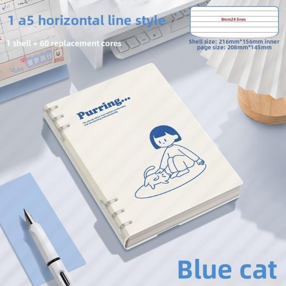 Puppy Binder Notebook A5/B5 Note Book Cute Loose-leaf Notebook  Student Office Stationery
