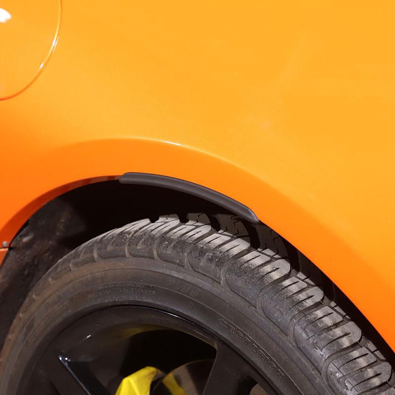 Dla Chevrolet Corvette C7 2014- ABS czarny koło samochodowe koło błotnik brwi ochraniacz brwi naklejka wykończeniowa Auto