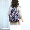WTEMPO Printed Beach Casual Nylon Drawstring Backpacks Women's Four Seasons Outdoor Sports Bags Mommy Bags Large Capacity Lightweight Travel Backpacks