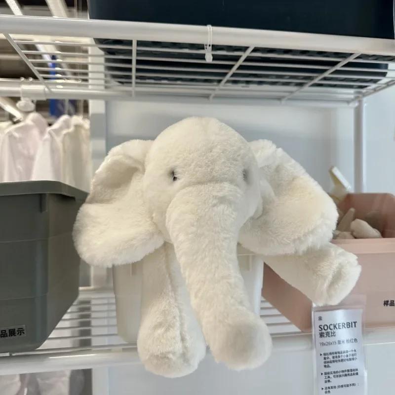 Super Měkké Šedé Sloní Plyšové Hračky Roztomilé Vycpané Uši Dlouhý Plyšový Slon Zvířata Plyšová Mazlicí Polštář