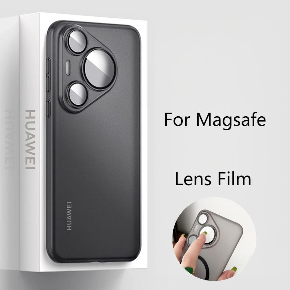 Translucent Frosted PC For Magsafe Magnetic Phone Case For HuaWei Pura 80 70 Mate 70 Pro + Ultra Wireless Charge Nonslip Cover