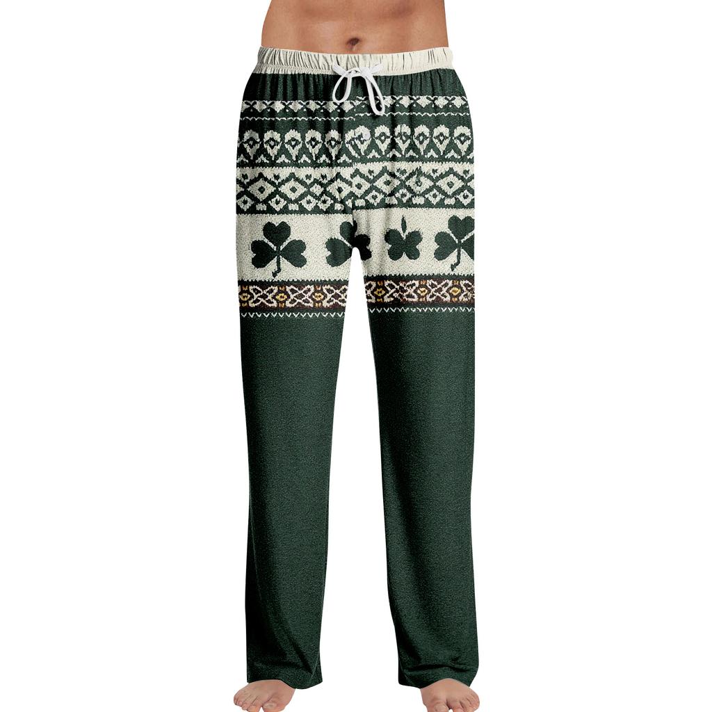 Herren St. St. Patrick's Day Druck Haus Schlafhose