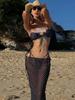 2026 European & American Three-Piece Polka Dot Lace-up Bikini Set for Beach & Vacation.