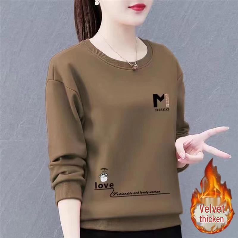 Sweatshirt à col rond doublé polaire pour femme - Collection Automne/Hiver 2024