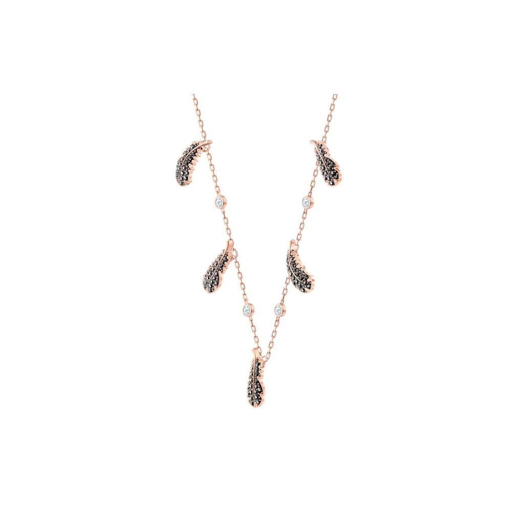 Swarovski Naughty Feather Pendant Necklace Women Necklaces Black 5497874