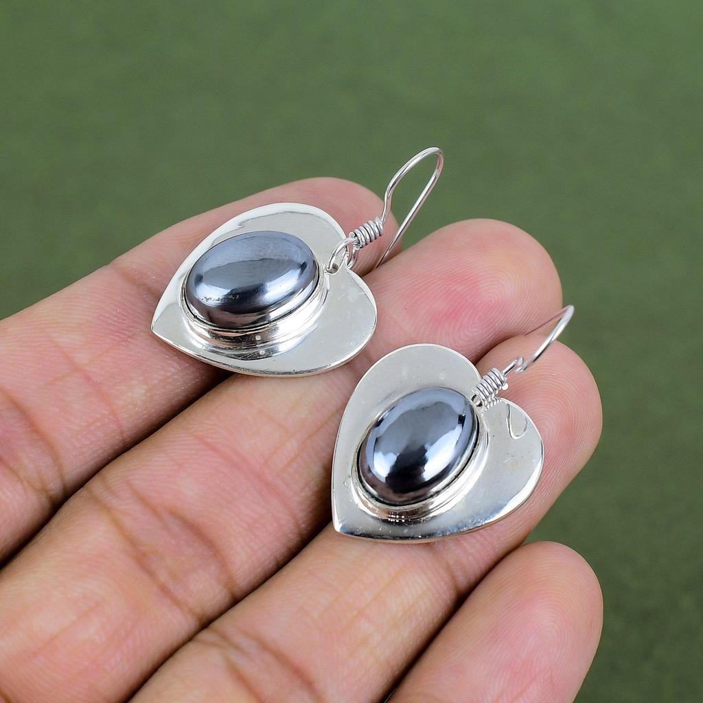 Schungit Ohrring 925 Sterling Silber Ohrringe Einzigartiger Schmuck Handgefertigter Edelstein Ohrring Echter Schungit Schmuck Damen Ohrring Geschenke Für Ehefrau