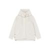 Solid Color Zip-Up Hooded Sports Jacket Women Jackets Steam-White F11W414705F-IV