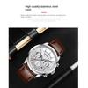 CRRJU-2212L Reloj cronógrafo de seis pines con cinturón Reloj de moda para hombres Reloj de negocios para hombres