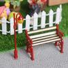 2 Teile/Satz 1:12 Puppenhaus Miniatur Holz Parkbank Straßenlaterne Anzug Fee Garten Ornamente Gartenmöbel Modell Dekor Spielzeug