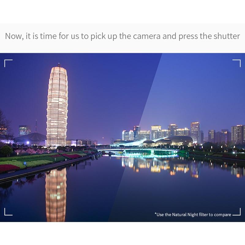 Camera Lens Filter 49 52 55 58 62 67 72 77 82mm Natural Night Filter for Night Photography for Sky/Star Astrophotography