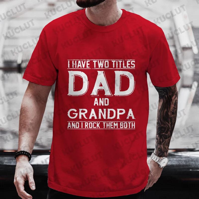 Papa und Opa Print T-Shirt T-Shirts für Männer Lässig Kurzarm T-Shirts Stilvolles T-Shirt Kleidung Papa Papa Herren T-Shirt für Sommer