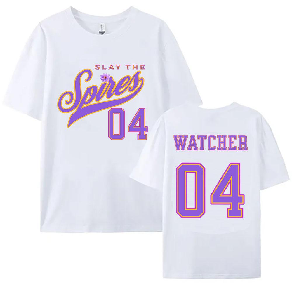 

Game Slay The Spire 2 Watcher Character Tee O-neck Summer Loose Unisex Streetwear Merch Short Sleeve Casual Women/Men T-shirts XS белый