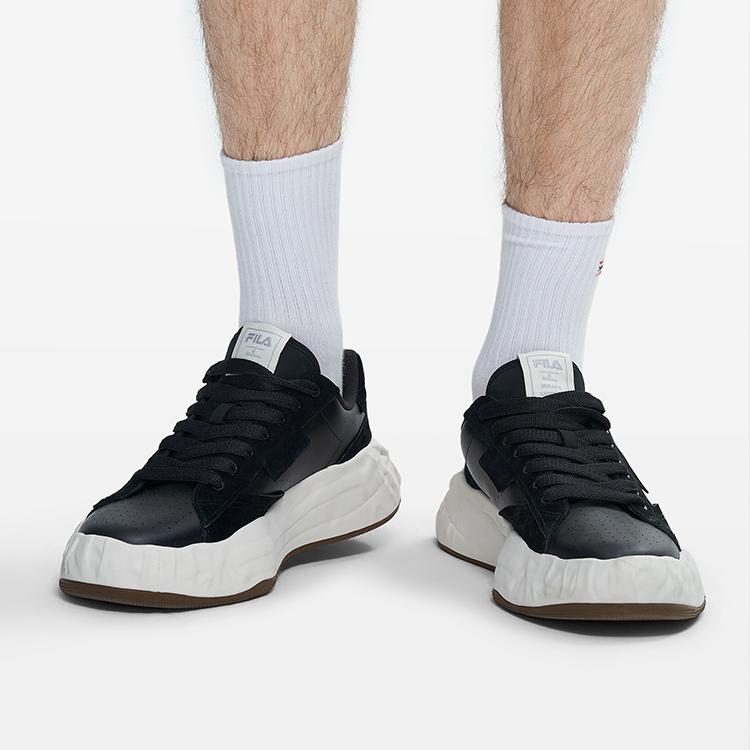Mihara Yasuhiro X Fila FM-20 Fashion Thick Sole Casual Low Top Sneakers Men Sneakers Black White F12M234207FBK