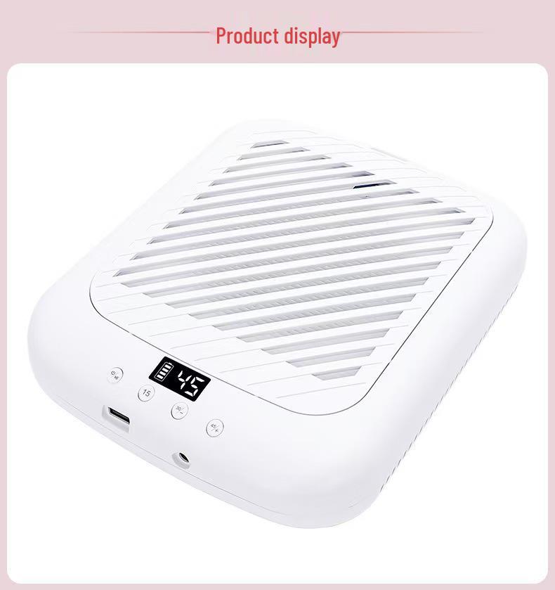 MS508 Rechargeable Nail Dust Collector: Silent, Strong Suction, High Power for Polishing and Removal