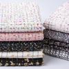 Thicken Tweed Fabric  for Vest Coat  Dress Clothing DIY Sewing Sequins Woolen Cloth Black White Red Blue By Half A Meter Winter