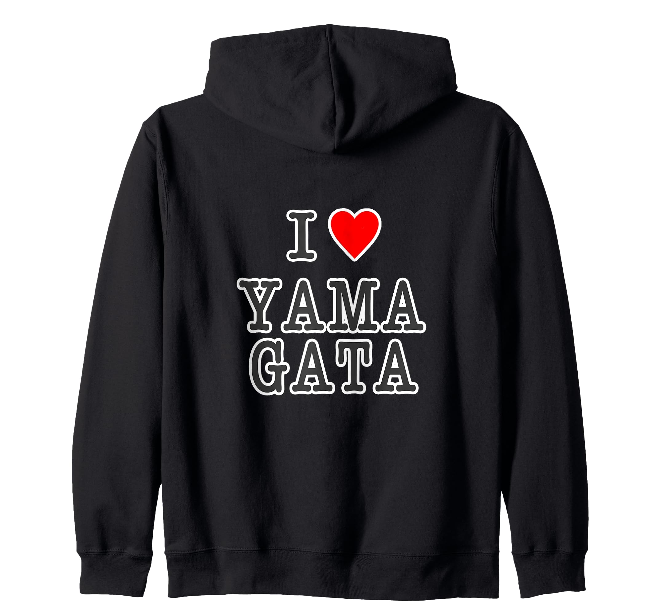 

I Love Yamagata (I Love Heart) 47 Prefectures JIMO-T Jimoty Gift Souvenir Funny Zip-Up Hoodie