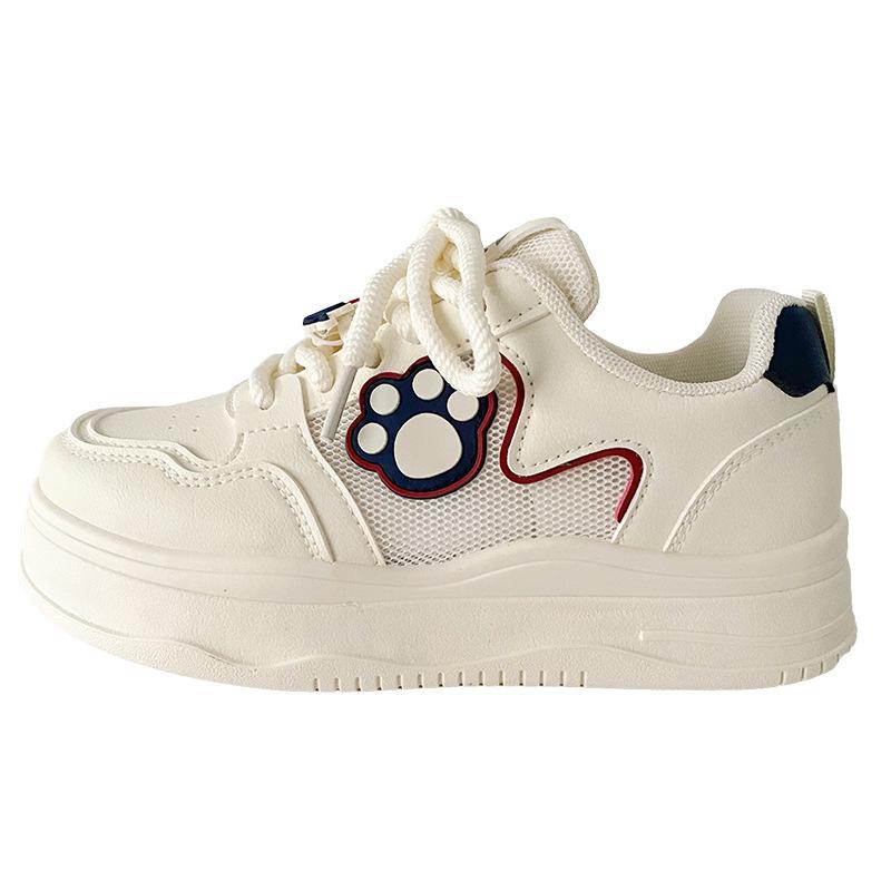 

FY-137 cat palm mesh breathable summer board shoes women s shoes spring and summer new 2025 round head white shoes bread shoes 40 синій